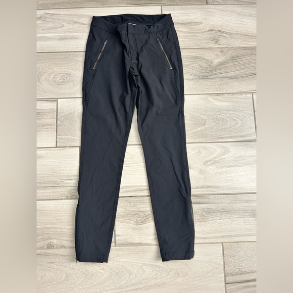 Athleta Pants - Athleta Black Leggings with Zipper Details 6 MN